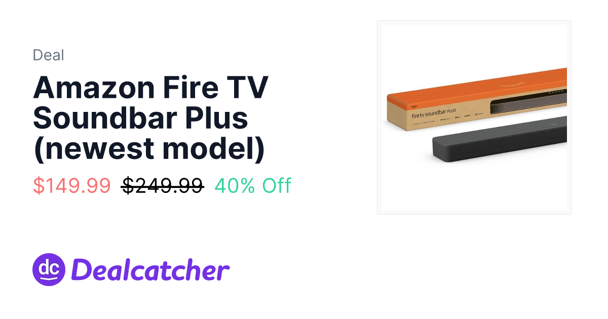 Amazon - Amazon Fire TV Soundbar Plus (newest model) $149.99