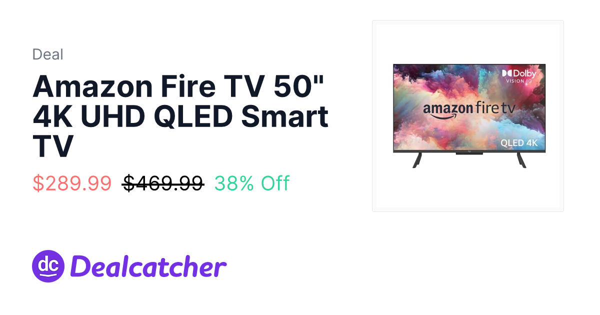 Amazon - Amazon Fire TV 50" 4K UHD QLED Smart TV $289.99
