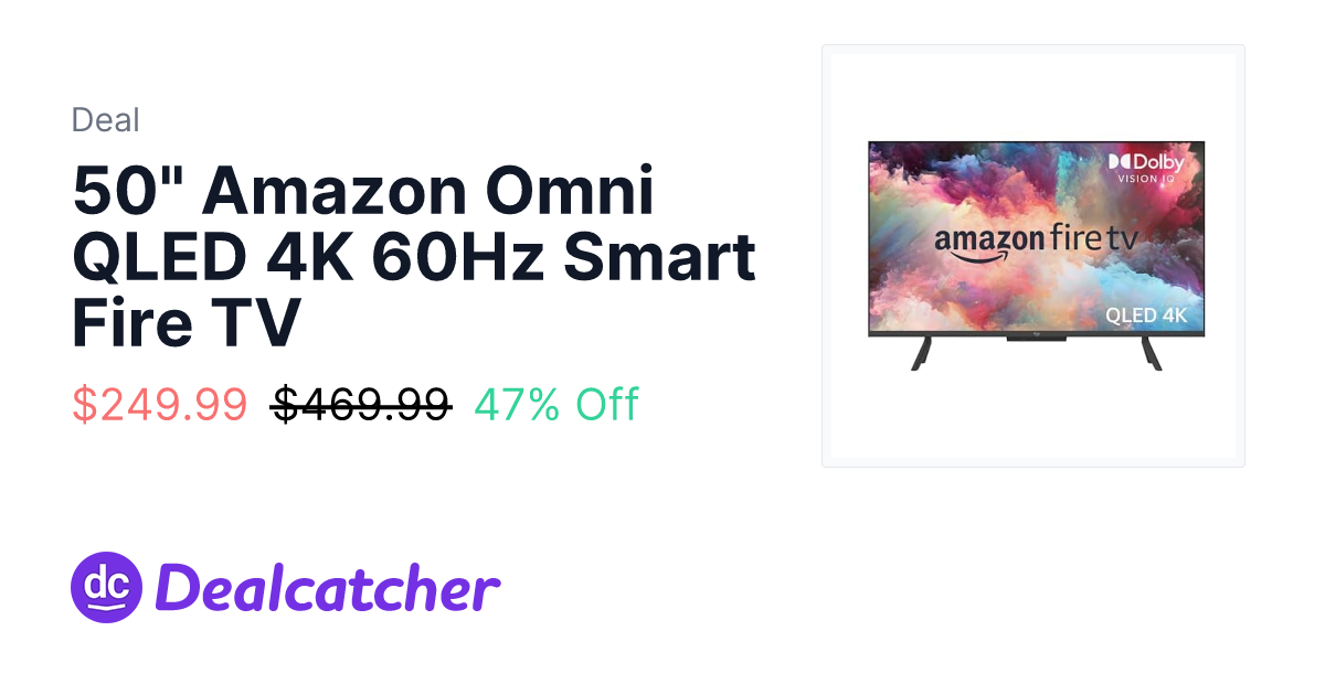 Amazon - 50" Amazon Omni QLED 4K 60Hz Smart Fire TV $249.99