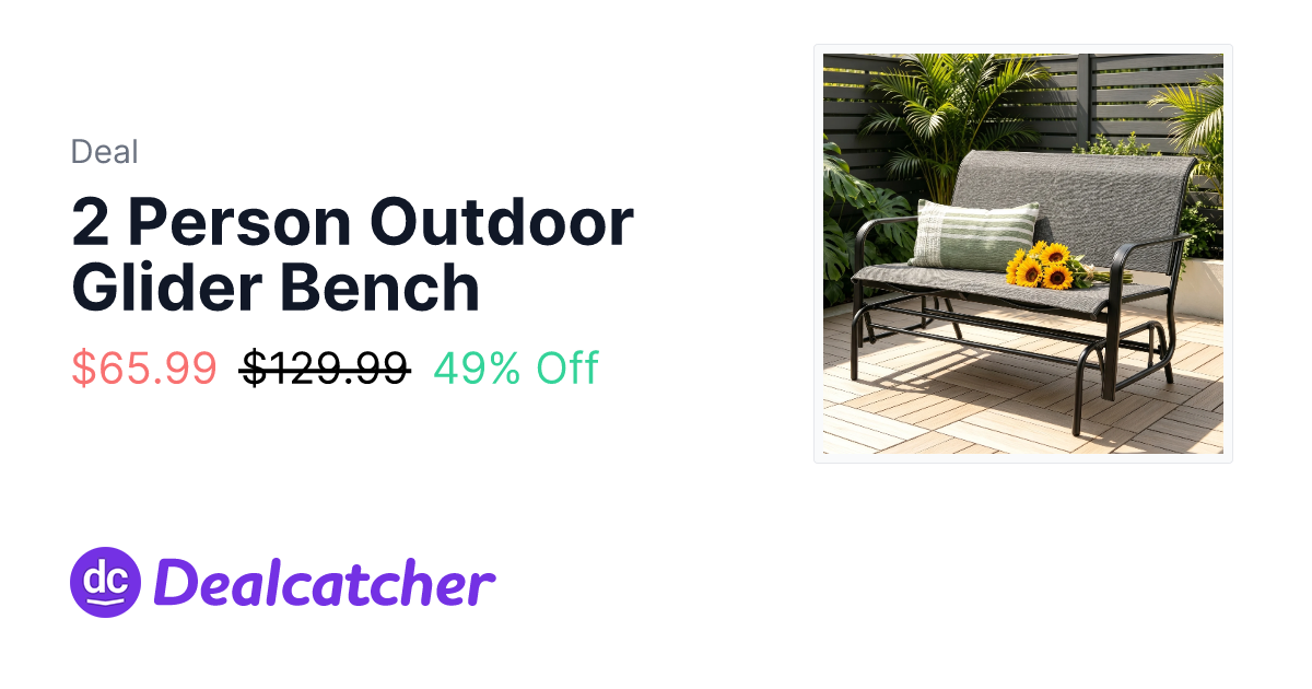Walmart - 2 Person Outdoor Glider Bench $65.99