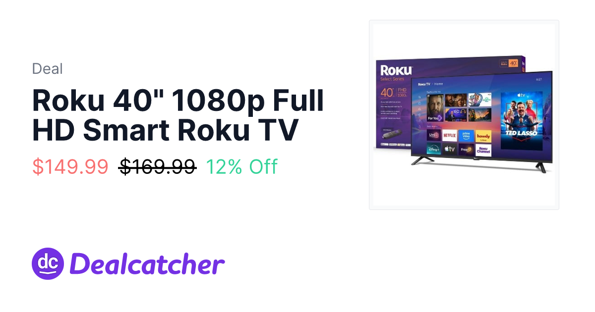 Target - Roku 40" 1080p Full HD Smart Roku TV $149.99