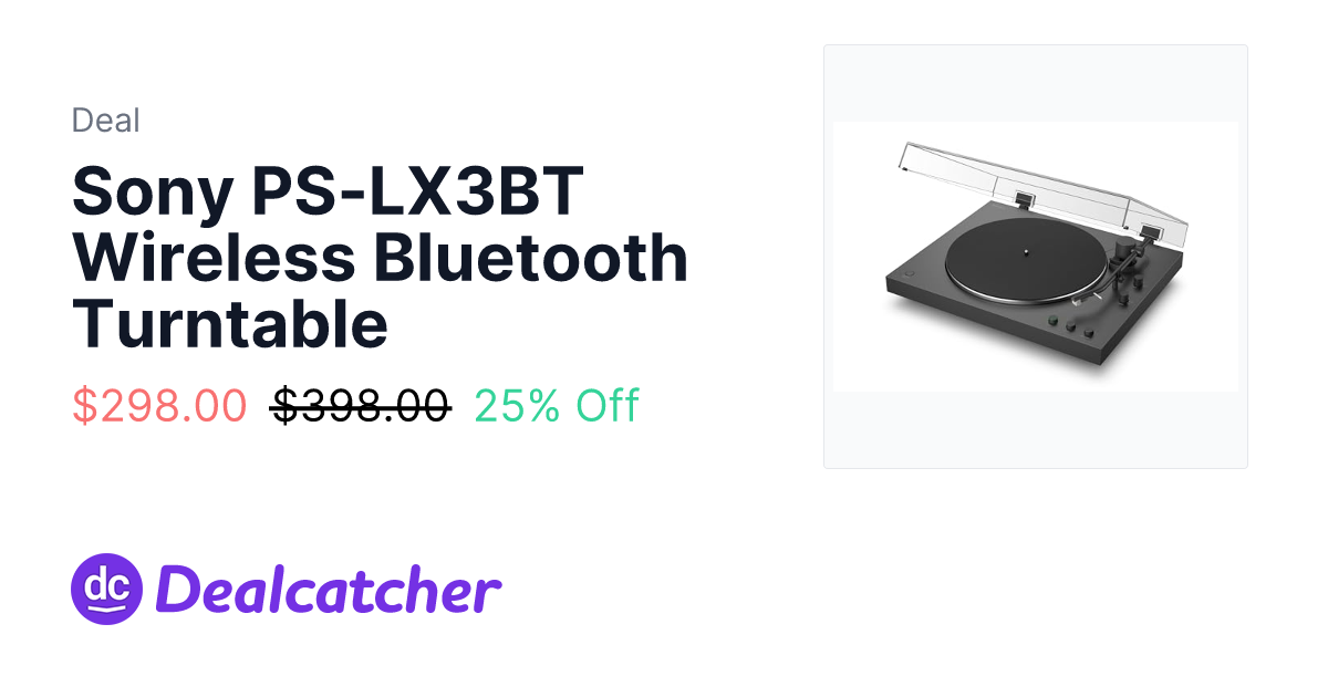 Amazon - Sony PS-LX3BT Wireless Bluetooth Turntable $298.00
