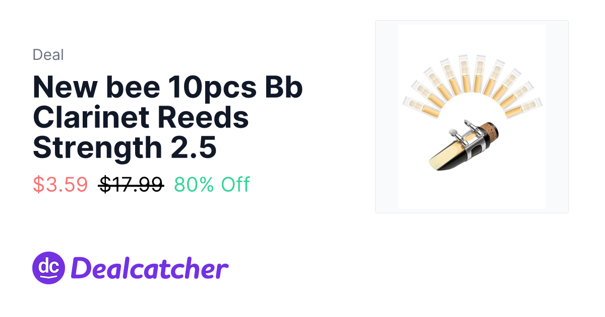 Amazon - New bee 10pcs Bb Clarinet Reeds Strength 2.5 $3.59