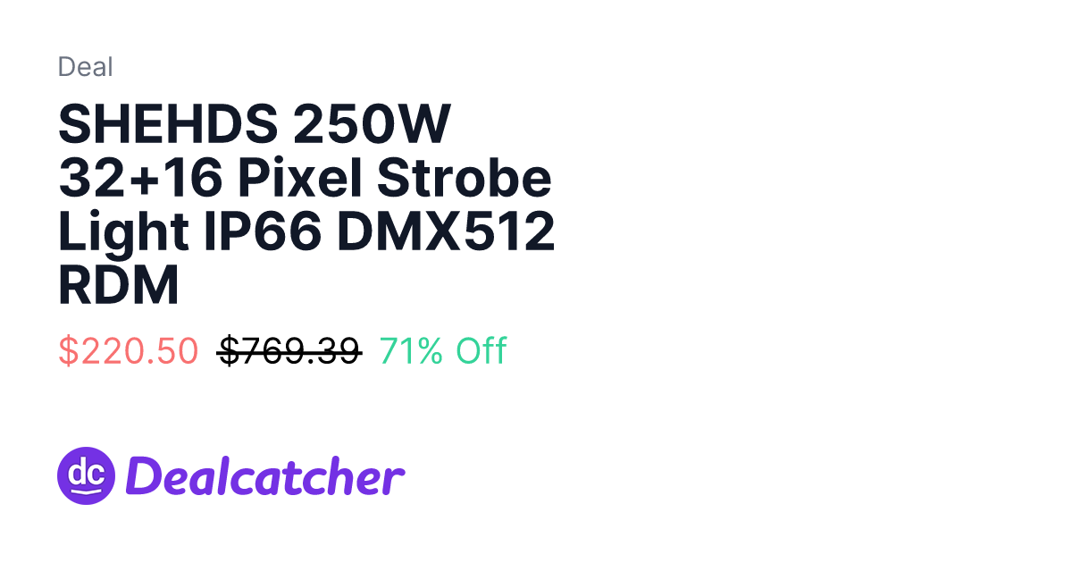 AliExpress - SHEHDS 250W 32+16 Pixel Strobe Light IP66 DMX512 RDM $220.50
