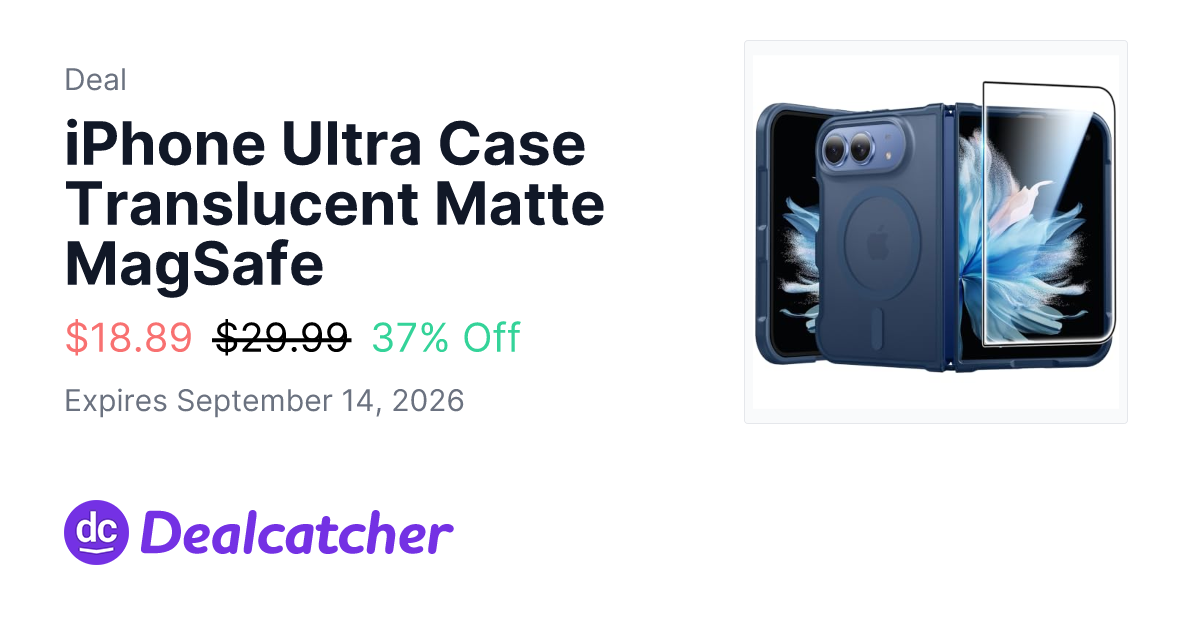 Amazon - iPhone Ultra Case Translucent Matte MagSafe $18.89