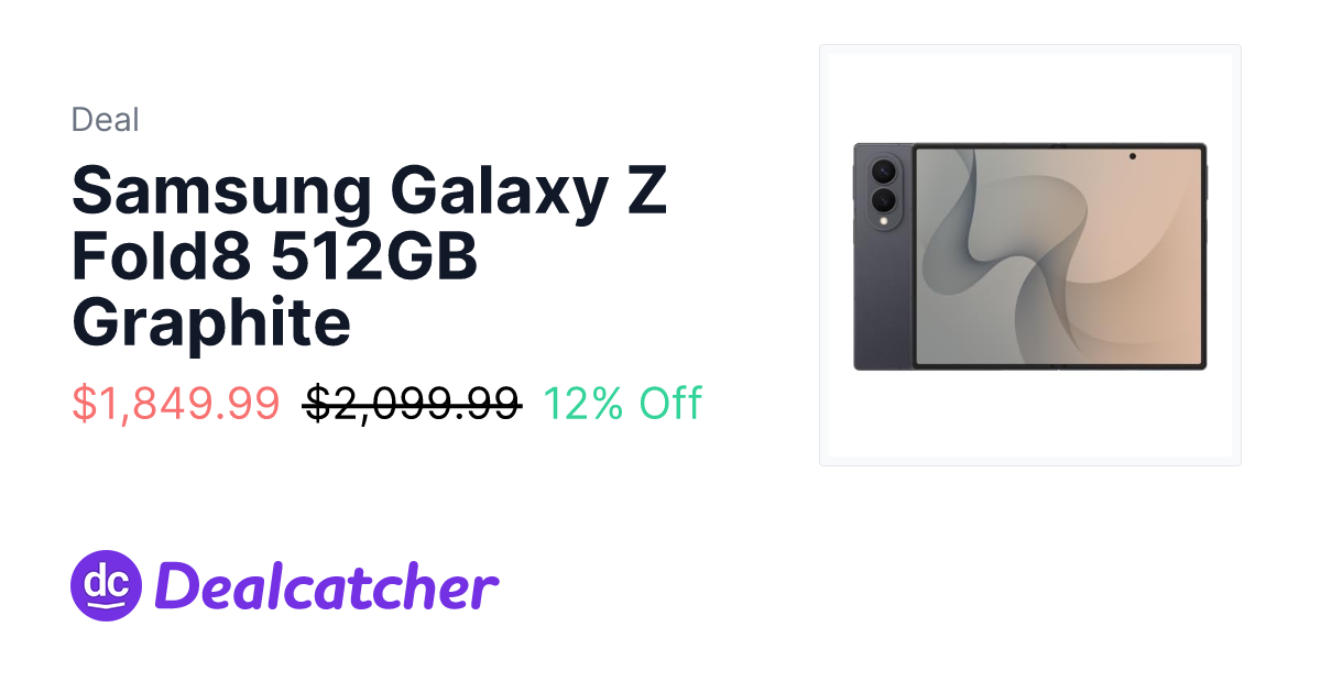 Amazon - Samsung Galaxy Z Fold8 512GB Graphite $1,849.99