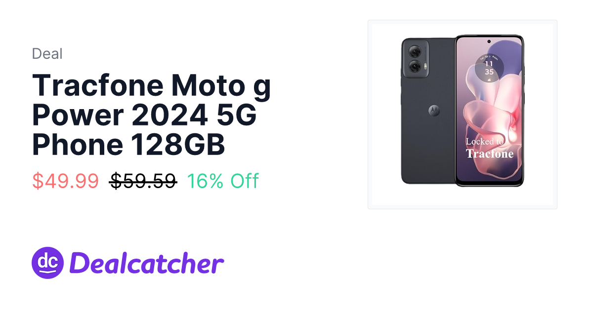 Amazon - Tracfone Moto g Power 2024 5G Phone 128GB $49.99