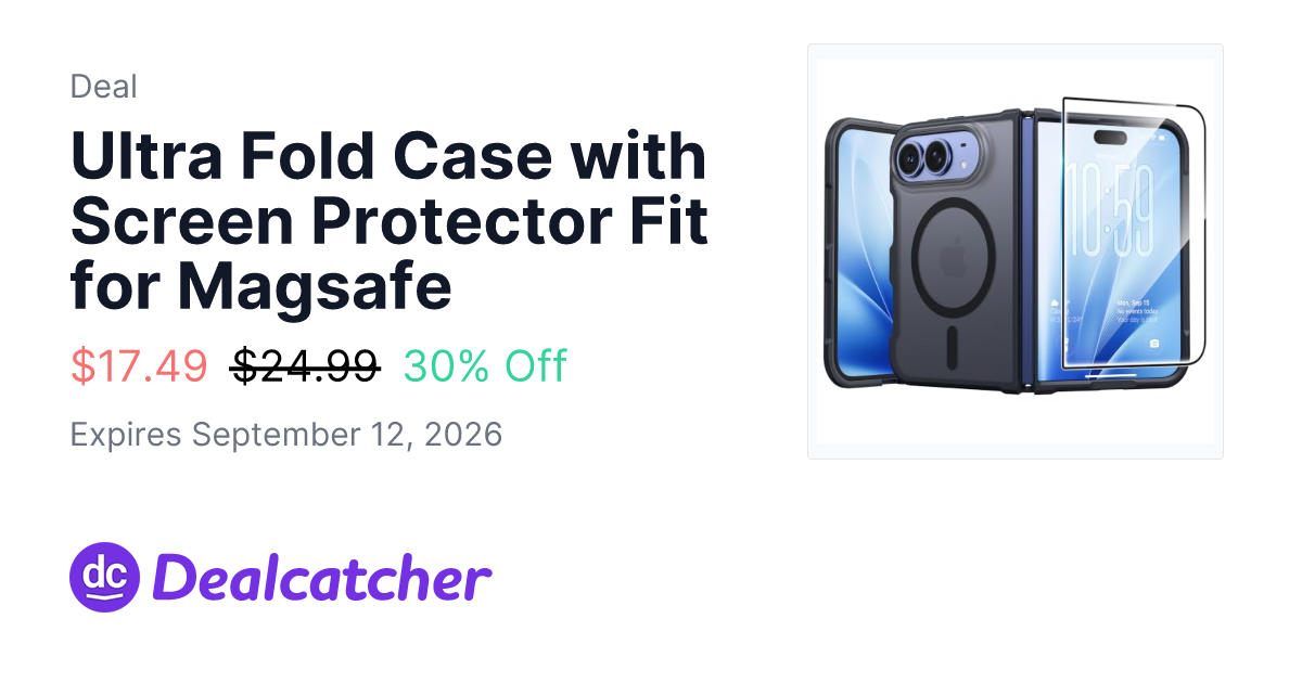 Amazon - Ultra Fold Case with Screen Protector Fit for Magsafe $17.49