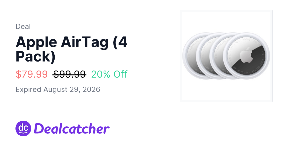Target - Apple AirTag (4 Pack) $79.99