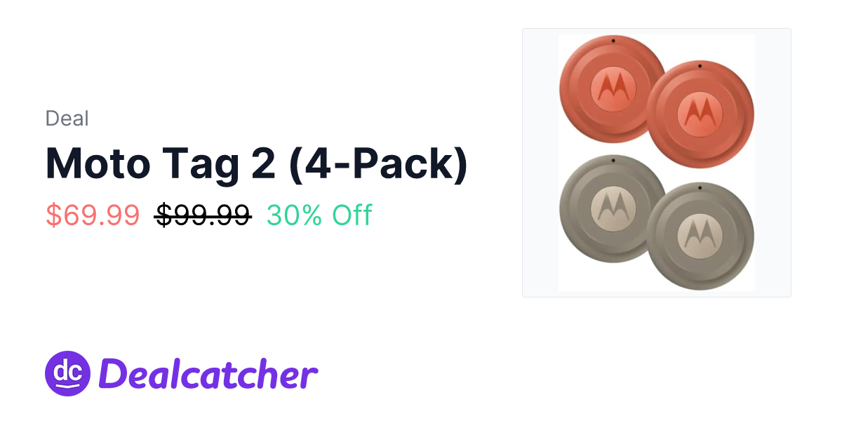 Amazon - Moto Tag 2 (4-Pack) $69.99