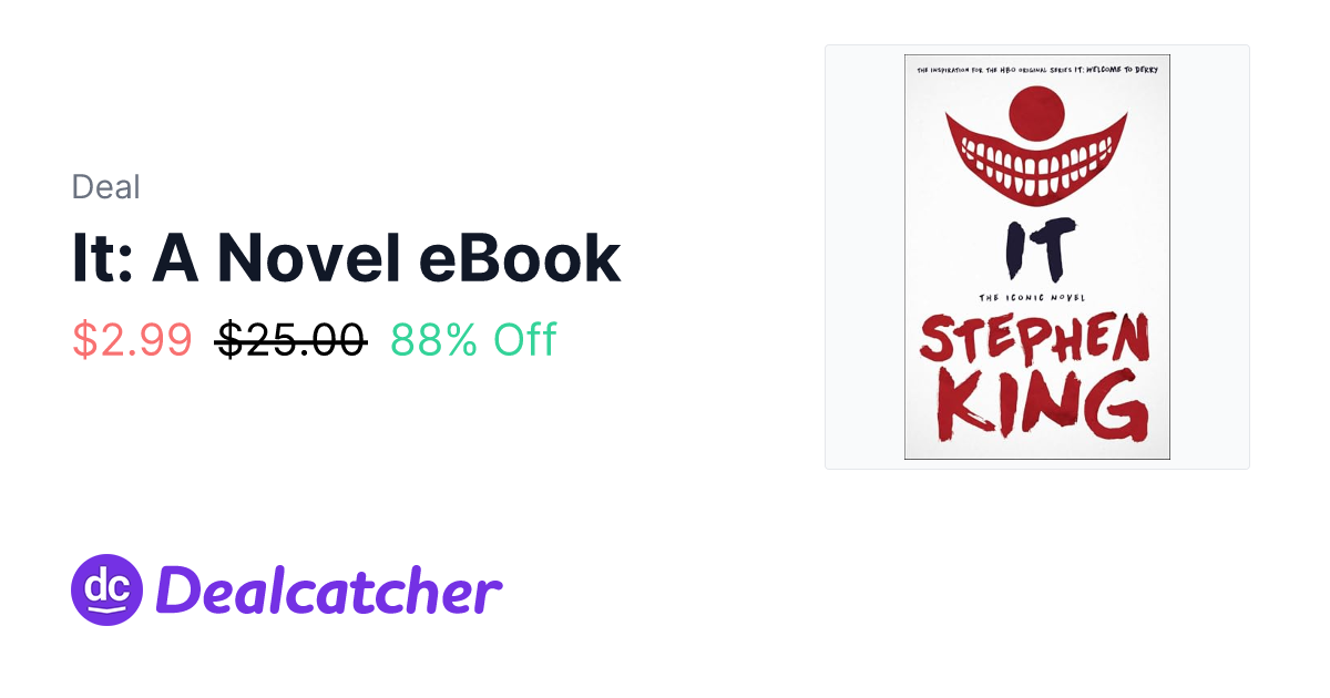 Amazon - It: A Novel eBook $2.99