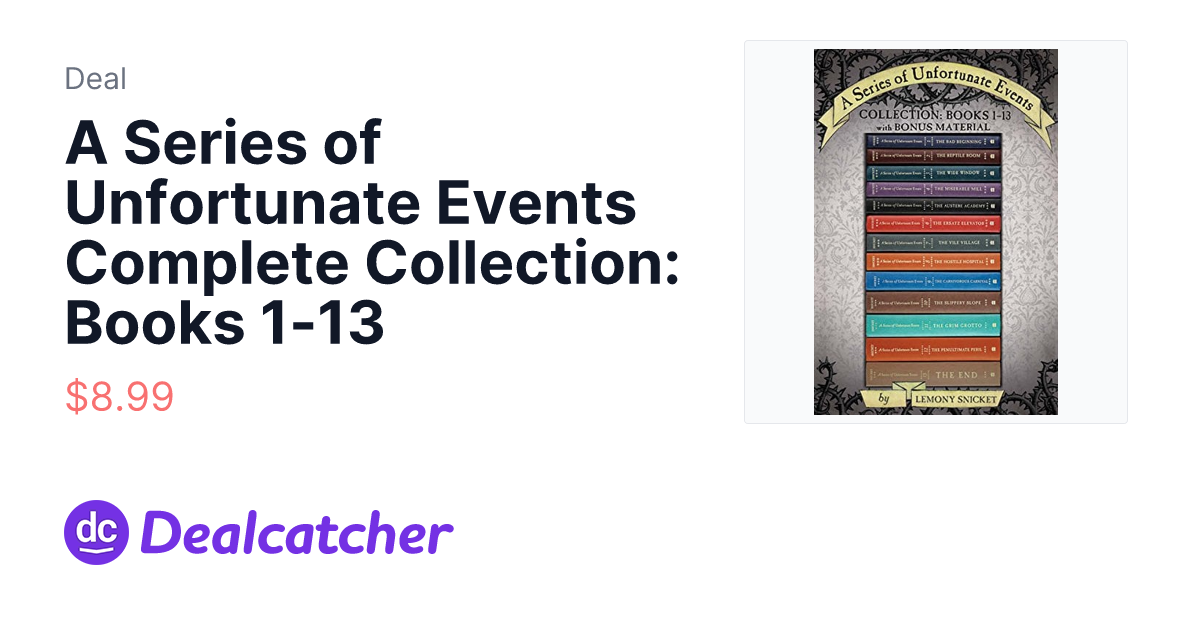 Amazon - A Series of Unfortunate Events Complete Collection: Books 1-13 $8.99