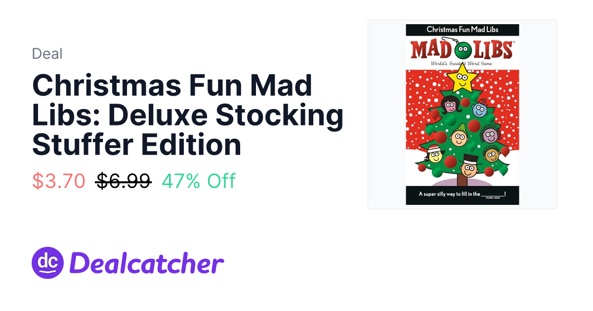Amazon - Christmas Fun Mad Libs: Deluxe Stocking Stuffer Edition $3.70
