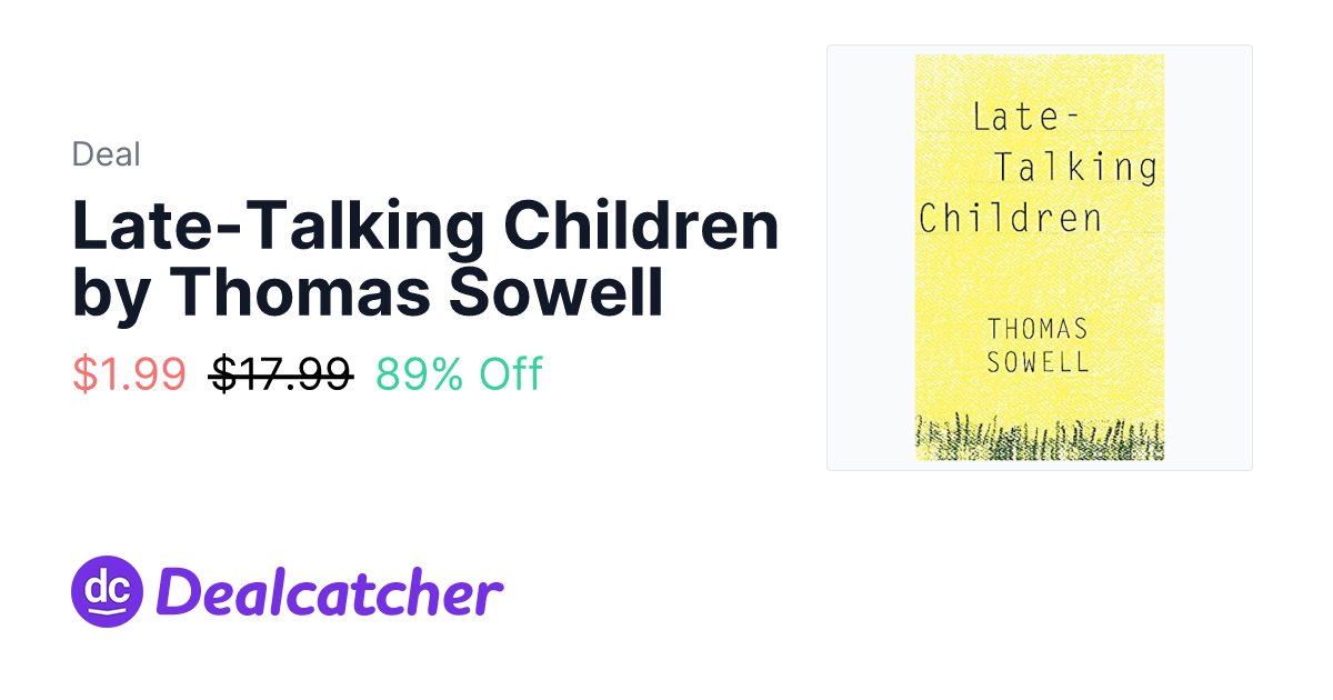 Amazon - Late-Talking Children by Thomas Sowell $1.99