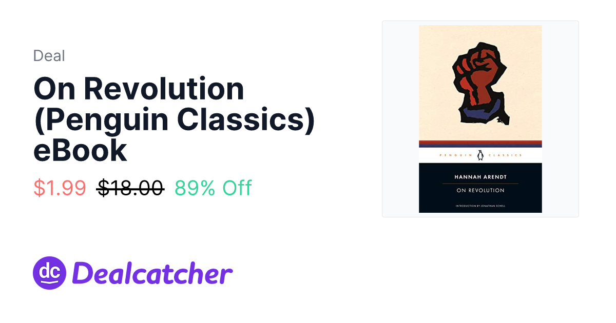 Amazon - On Revolution (Penguin Classics) eBook $1.99