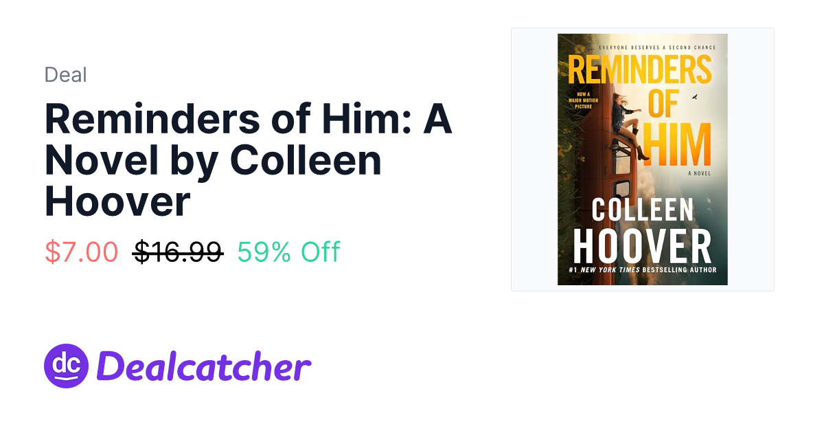 Amazon - Reminders of Him: A Novel by Colleen Hoover $7.00