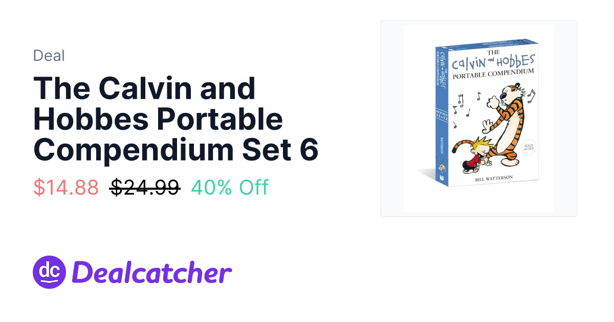 Amazon - The Calvin and Hobbes Portable Compendium Set 6 $14.88