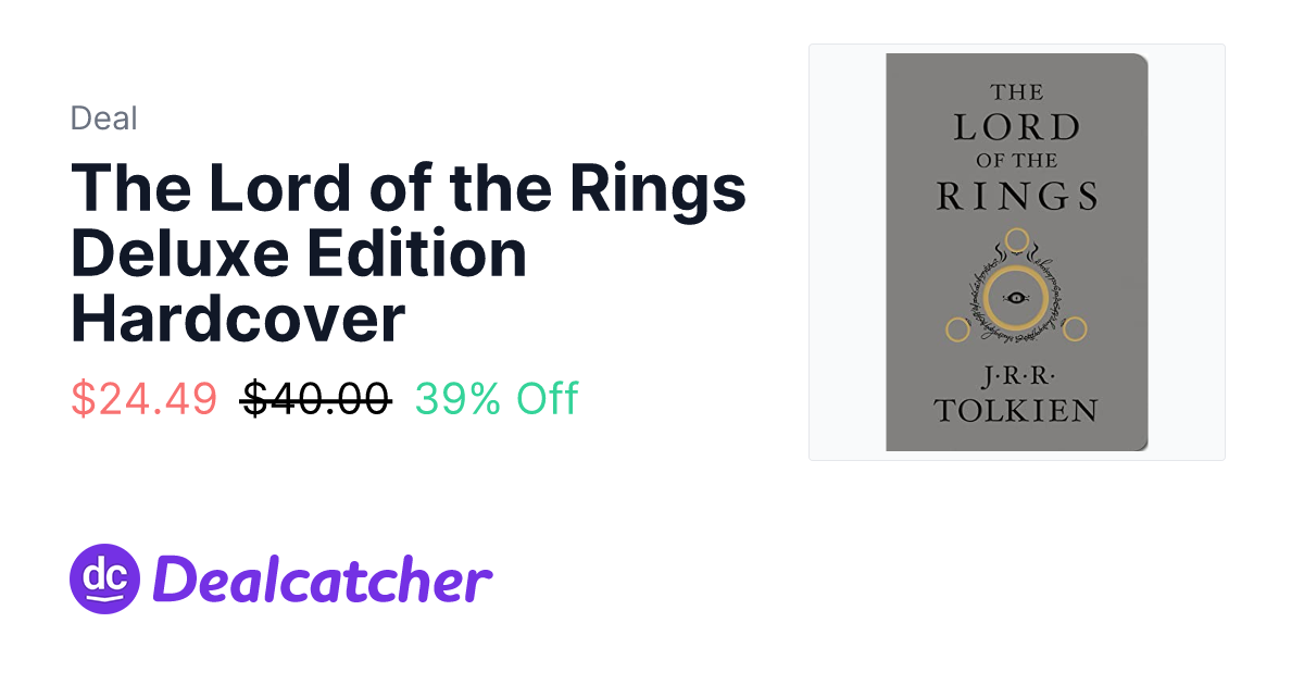 Amazon - The Lord of the Rings Deluxe Edition Hardcover $24.49