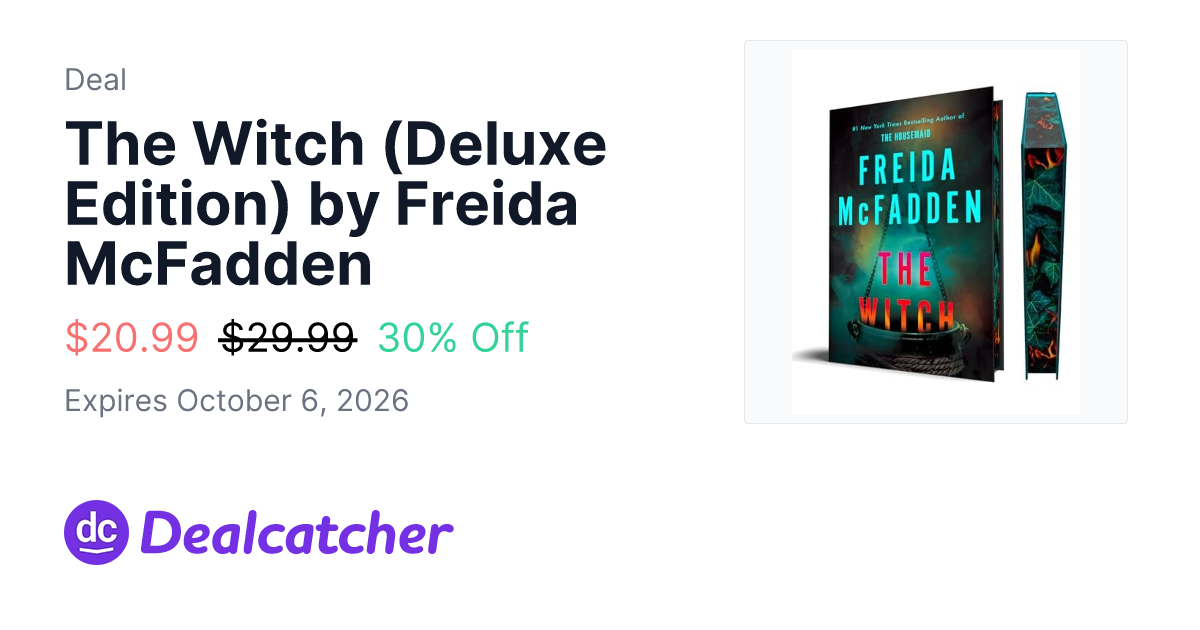Amazon - The Witch (Deluxe Edition) by Freida McFadden $20.99