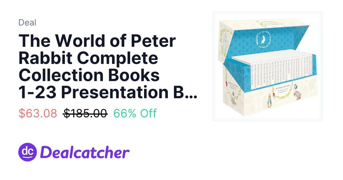 Amazon - The World of Peter Rabbit Complete Collection Books 1-23 Presentation Box Set $63.09
