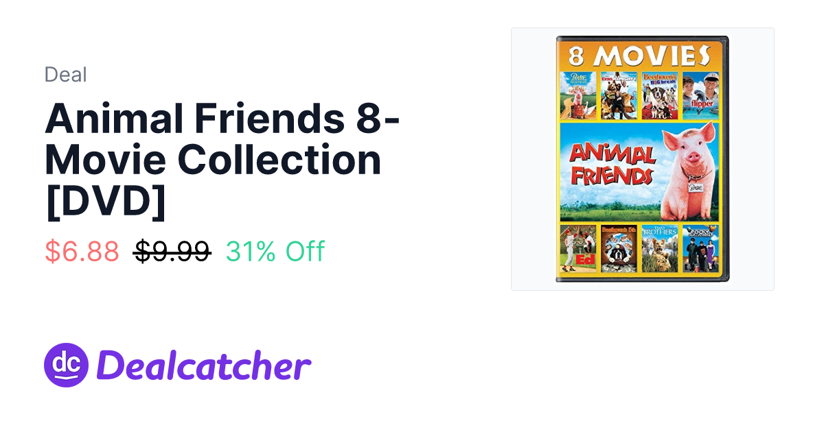 Amazon - Animal Friends 8-Movie Collection [DVD] $6.88