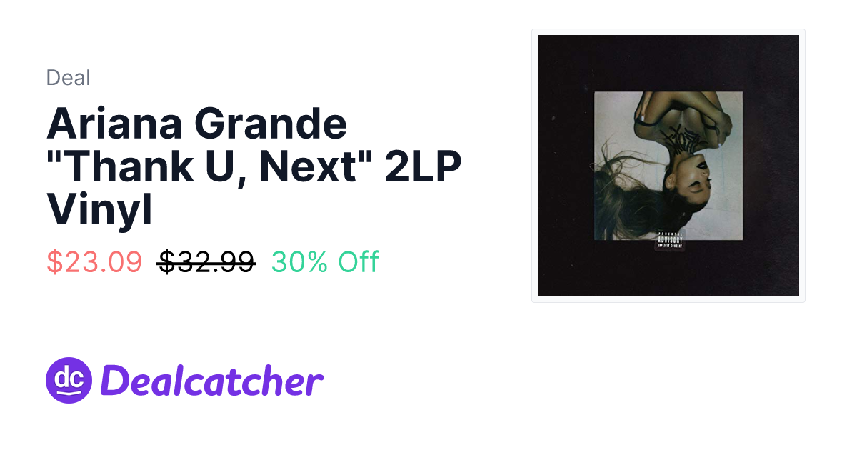Amazon - Ariana Grande "Thank U, Next" 2LP Vinyl $23.09