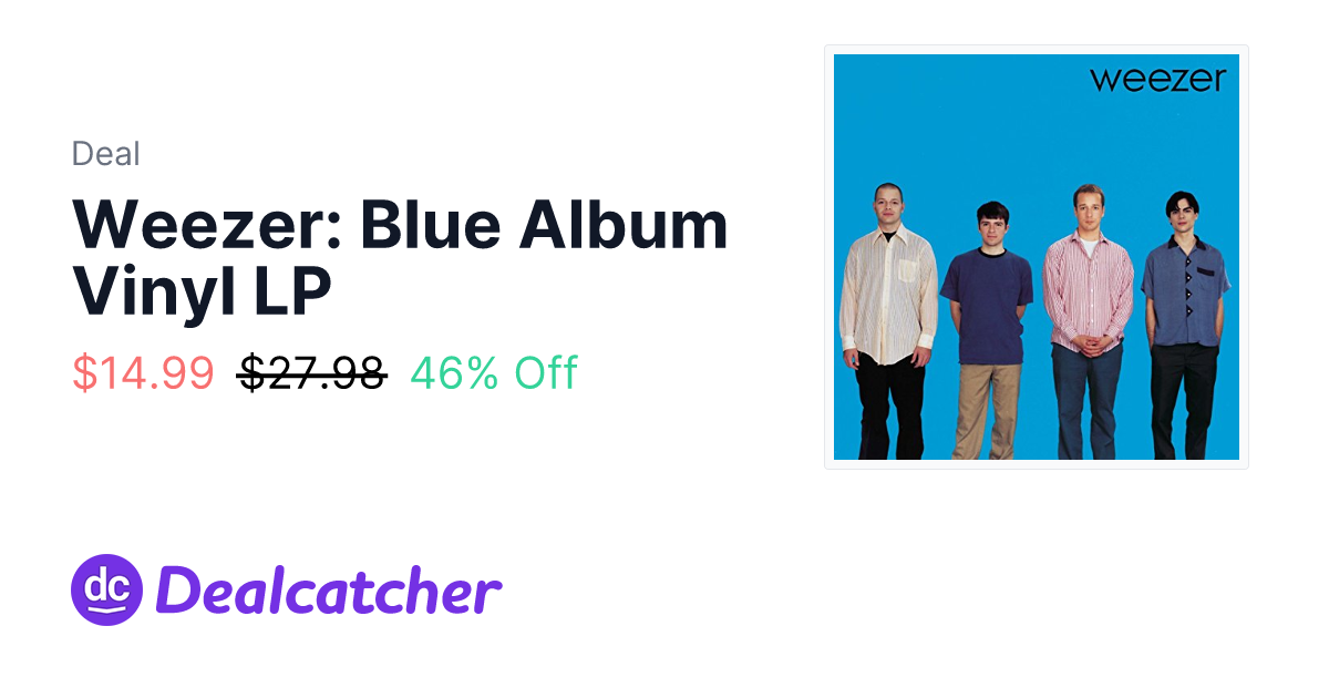 Amazon - Weezer: Blue Album Vinyl LP $14.99