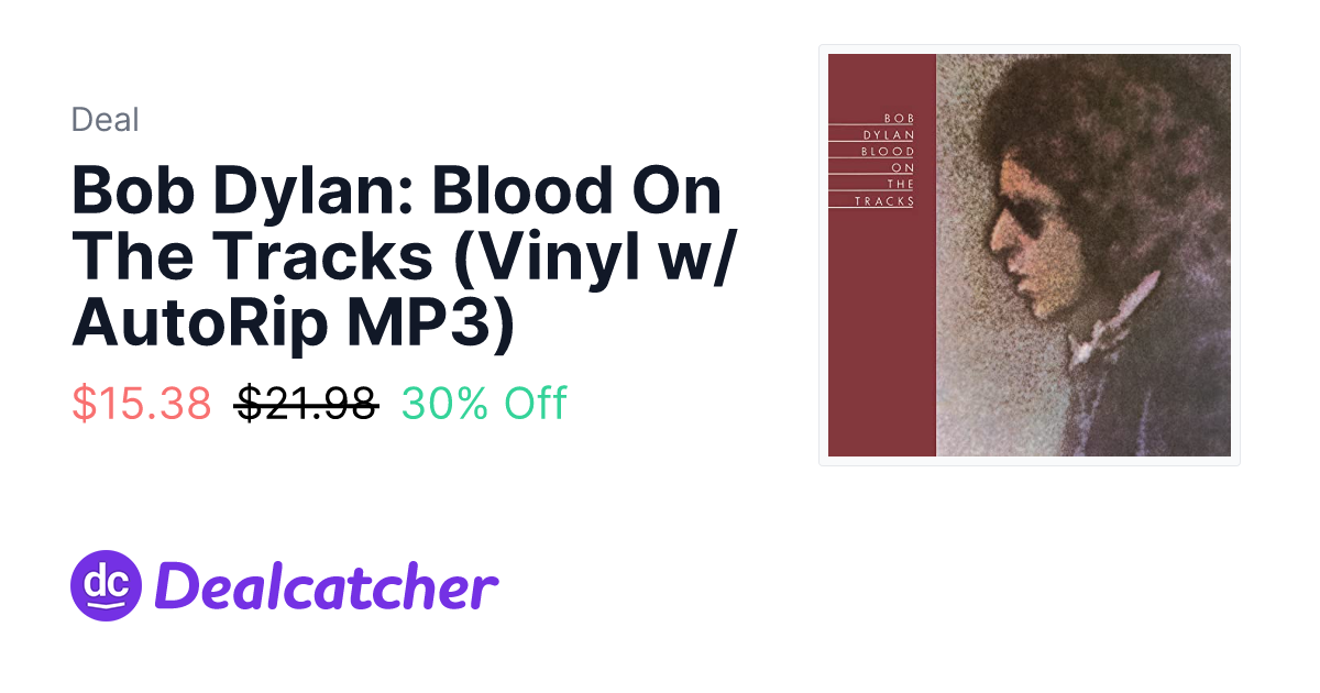 Amazon - Bob Dylan: Blood On The Tracks (Vinyl w/ AutoRip MP3) $15.38