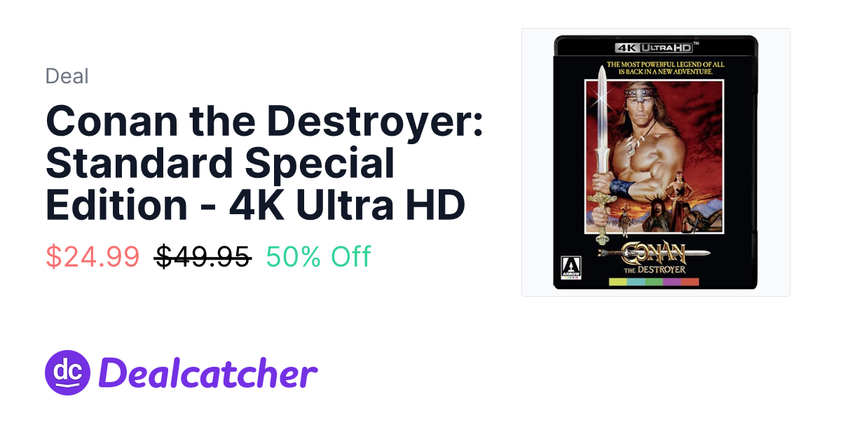 Amazon - Conan the Destroyer: Standard Special Edition - 4K Ultra HD $24.99