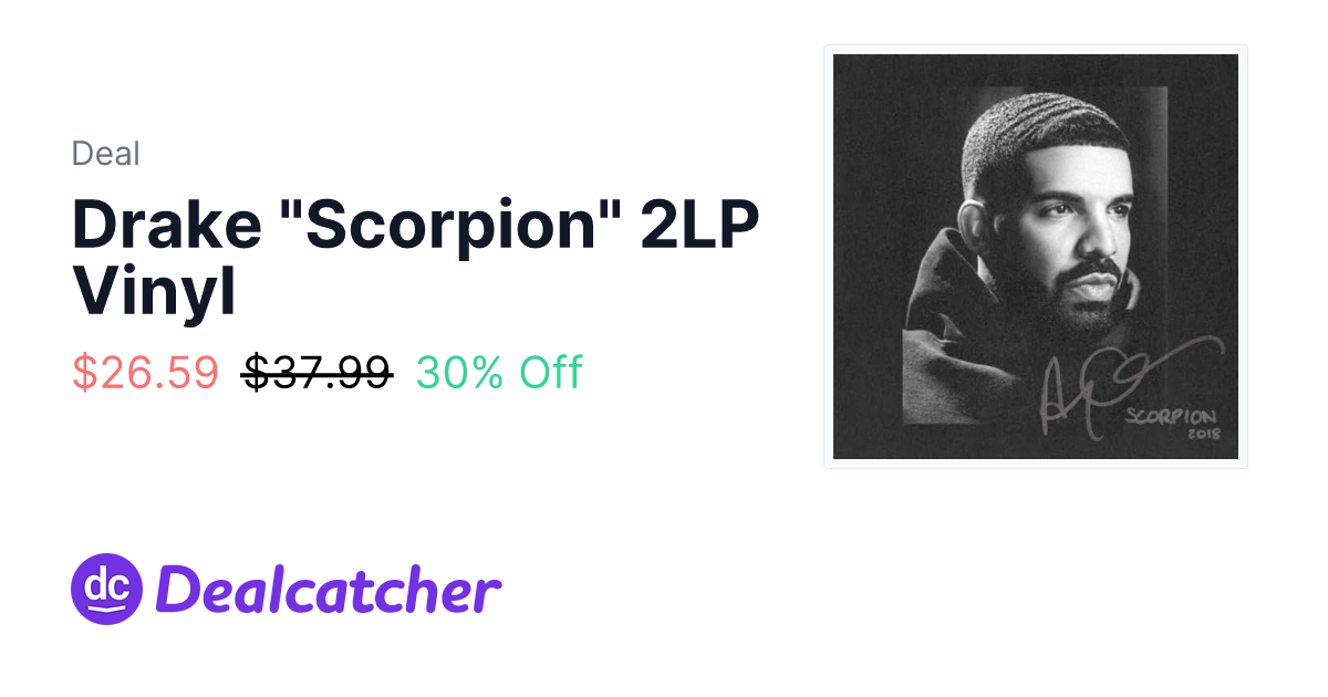 Amazon - Drake "Scorpion" 2LP Vinyl $26.59