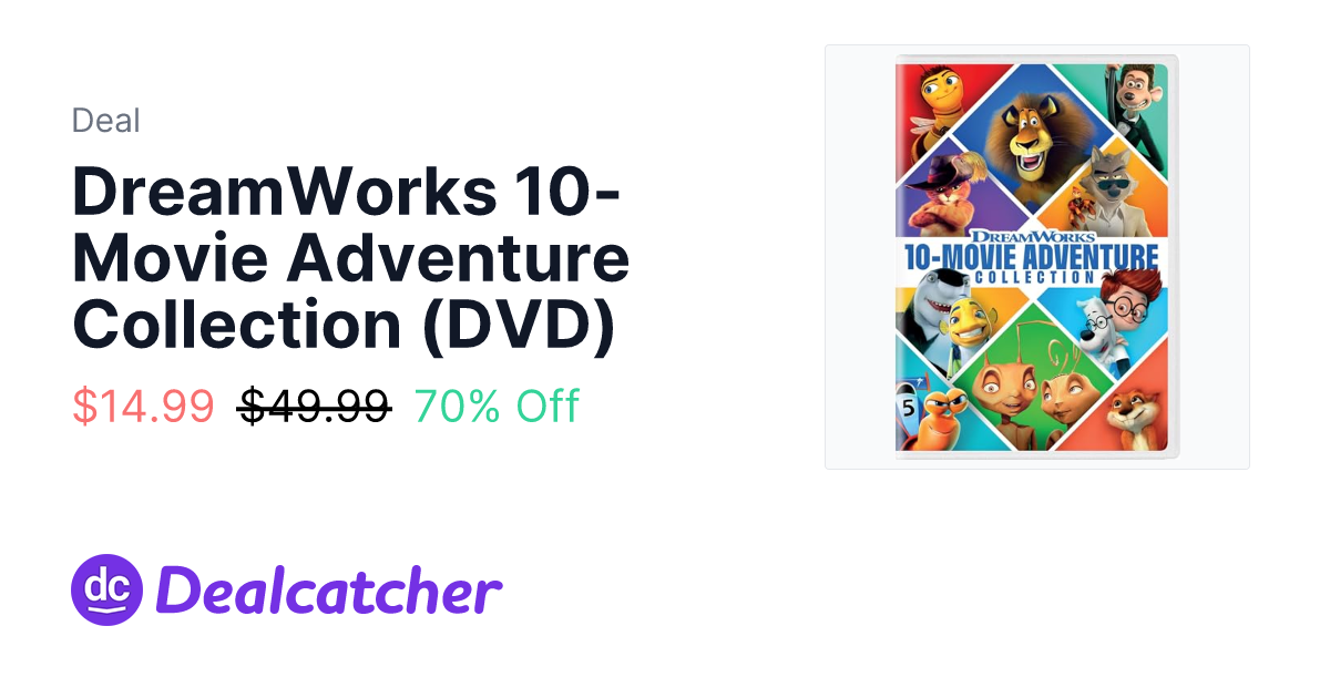 Amazon - DreamWorks 10-Movie Adventure Collection (DVD) $14.99