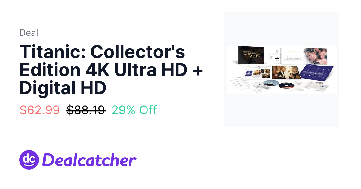 Amazon - Titanic: Collector's Edition 4K Ultra HD + Digital HD $62.99