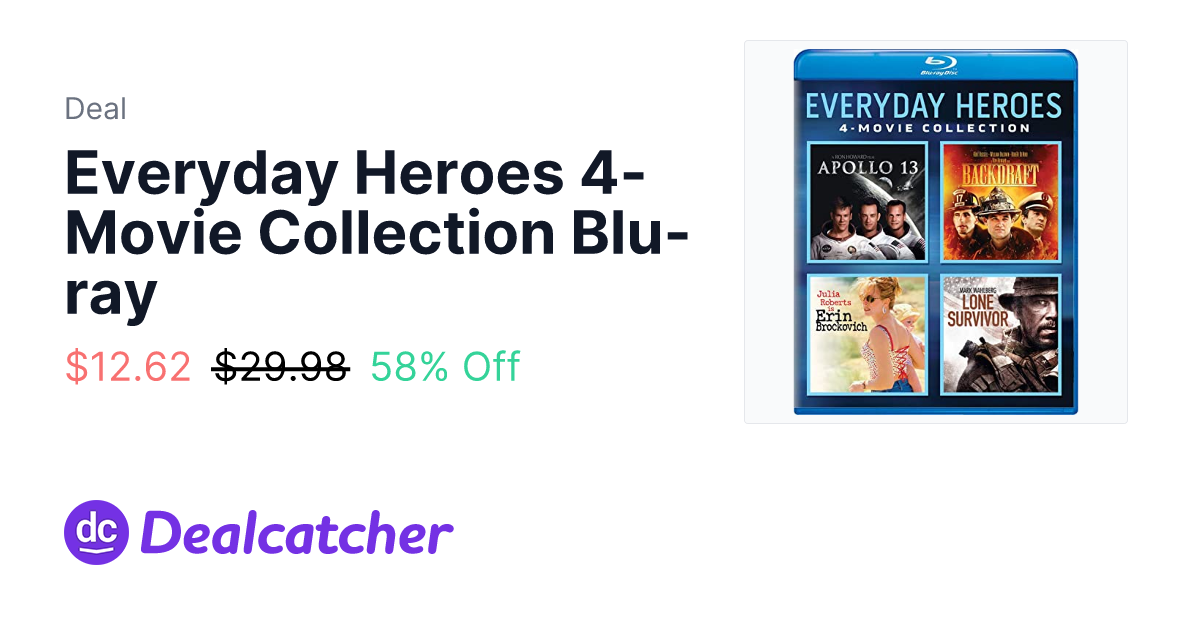Amazon - Everyday Heroes 4-Movie Collection Blu-ray $12.62