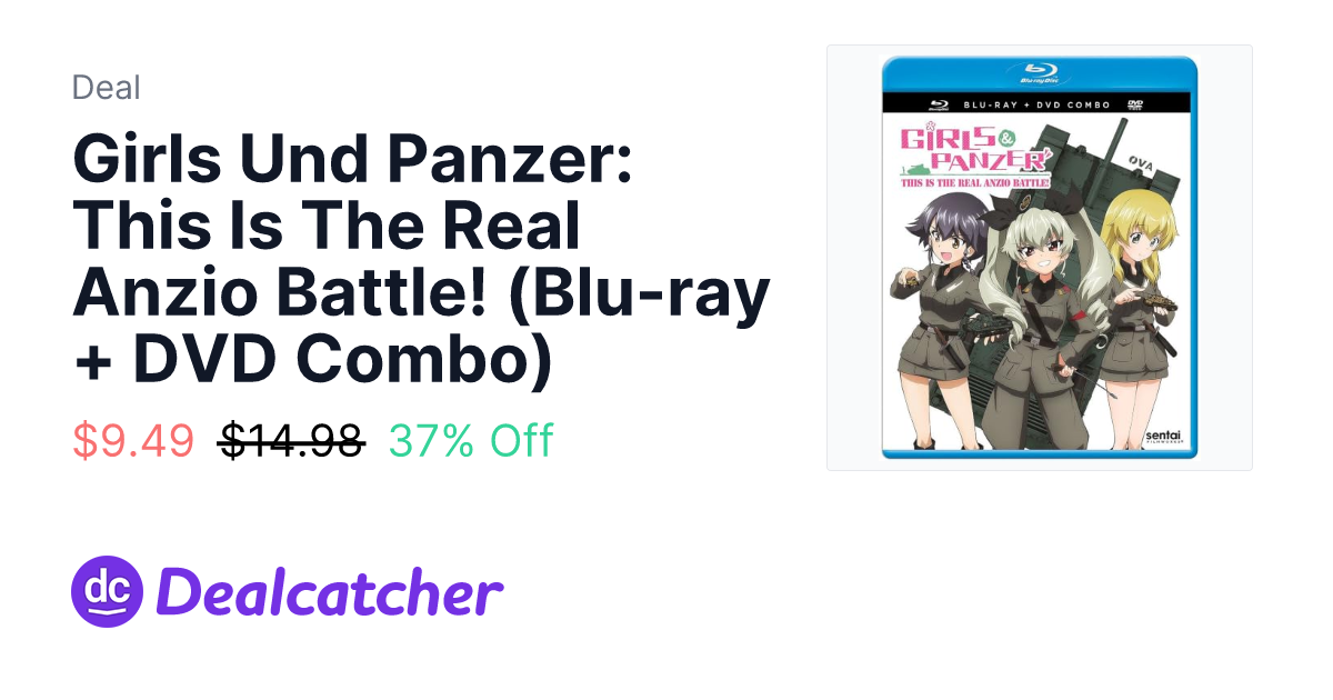 Amazon - Girls Und Panzer: This Is The Real Anzio Battle! (Blu-ray + DVD Combo) $9.49