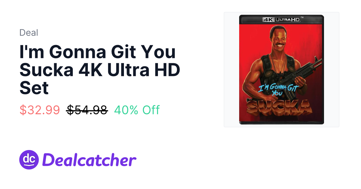 Amazon - I'm Gonna Git You Sucka 4K Ultra HD Set $32.99