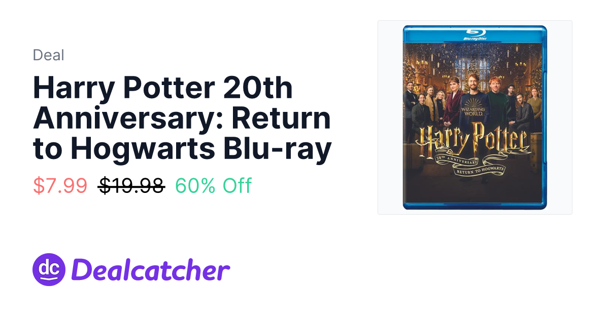 Amazon - Harry Potter 20th Anniversary: Return to Hogwarts Blu-ray $7.99