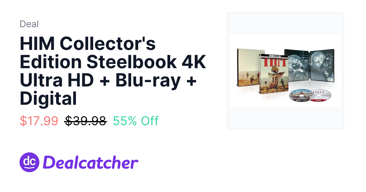 Amazon - HIM Collector's Edition Steelbook 4K Ultra HD + Blu-ray + Digital $17.99