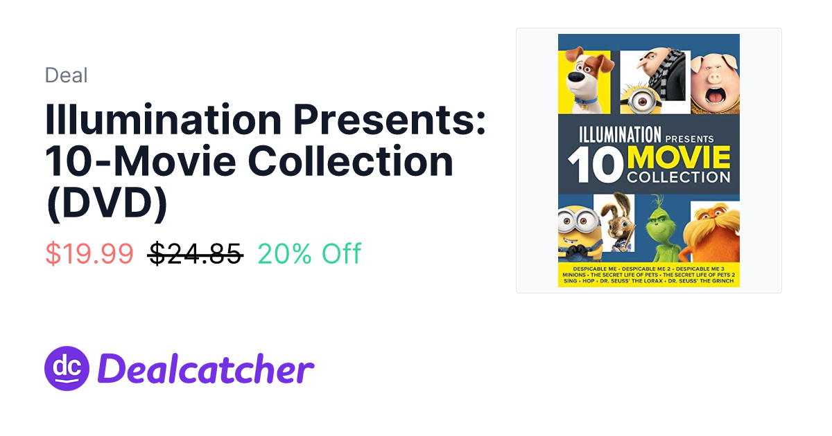 Amazon - Illumination Presents: 10-Movie Collection (DVD) $19.99