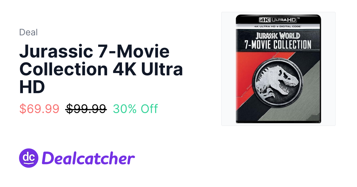 Amazon - Jurassic 7-Movie Collection 4K Ultra HD $69.99