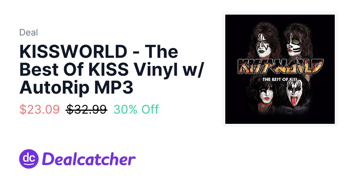 Amazon - KISSWORLD - The Best Of KISS Vinyl w/ AutoRip MP3 $23.09