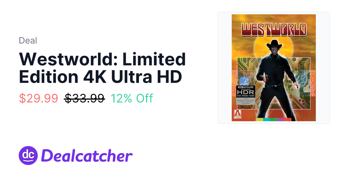 Amazon - Westworld: Limited Edition 4K Ultra HD $29.99