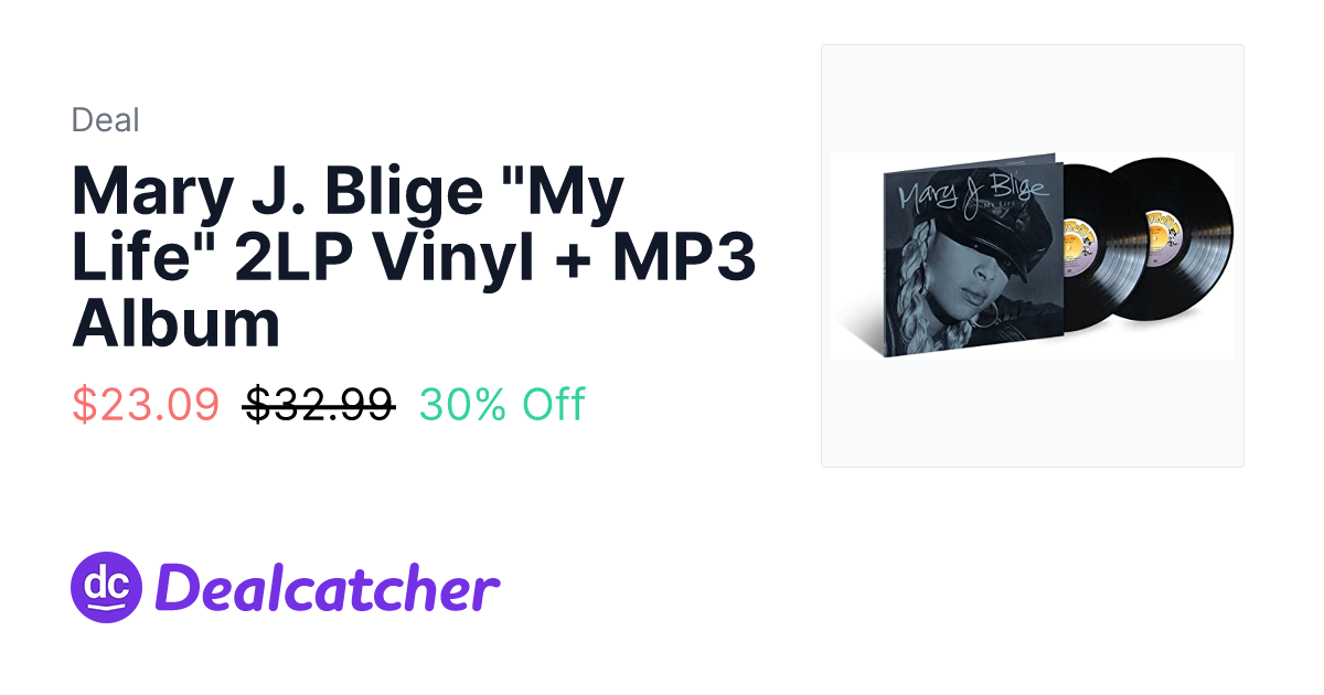 Amazon - Mary J. Blige "My Life" 2LP Vinyl + MP3 Album $23.09