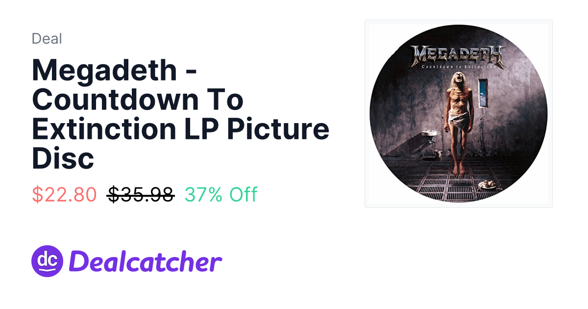 Amazon - Megadeth - Countdown To Extinction LP Picture Disc $22.80