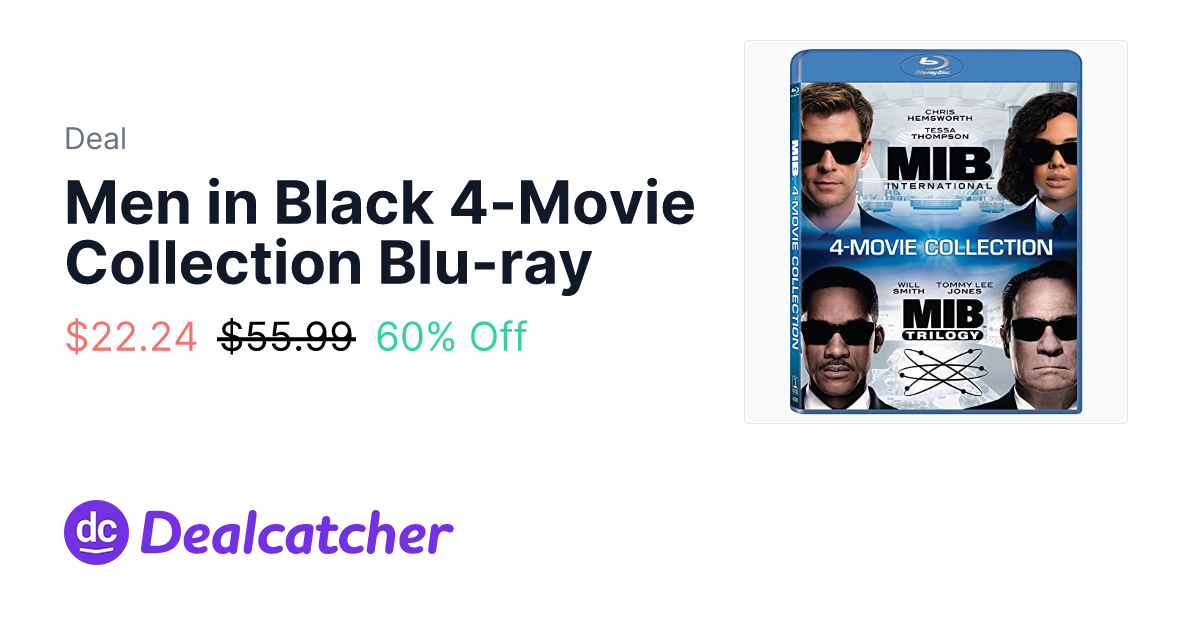 Amazon - Men in Black 4-Movie Collection Blu-ray $22.24