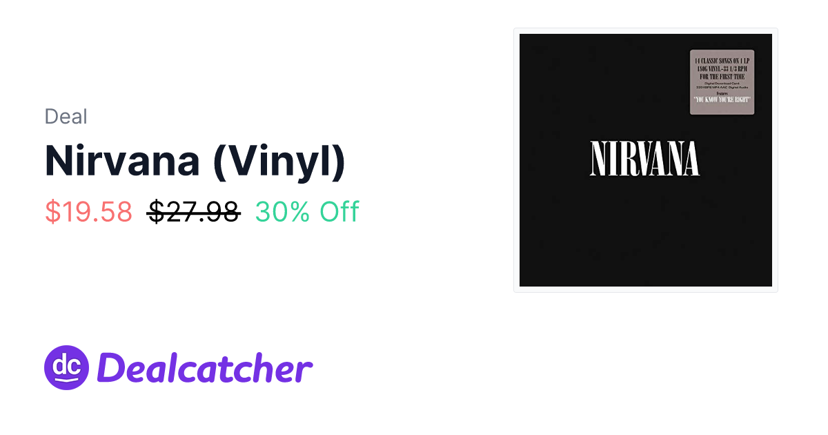 Amazon - Nirvana (Vinyl) $19.58