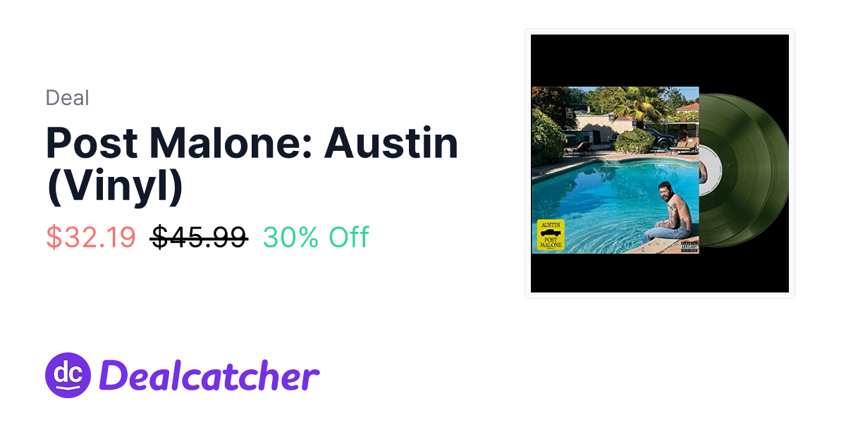 Amazon - Post Malone: Austin (Vinyl) $32.19
