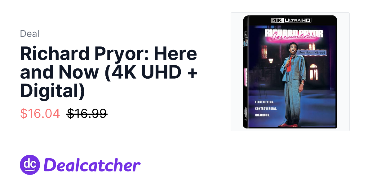 Amazon - Richard Pryor: Here and Now (4K UHD + Digital) $16.04