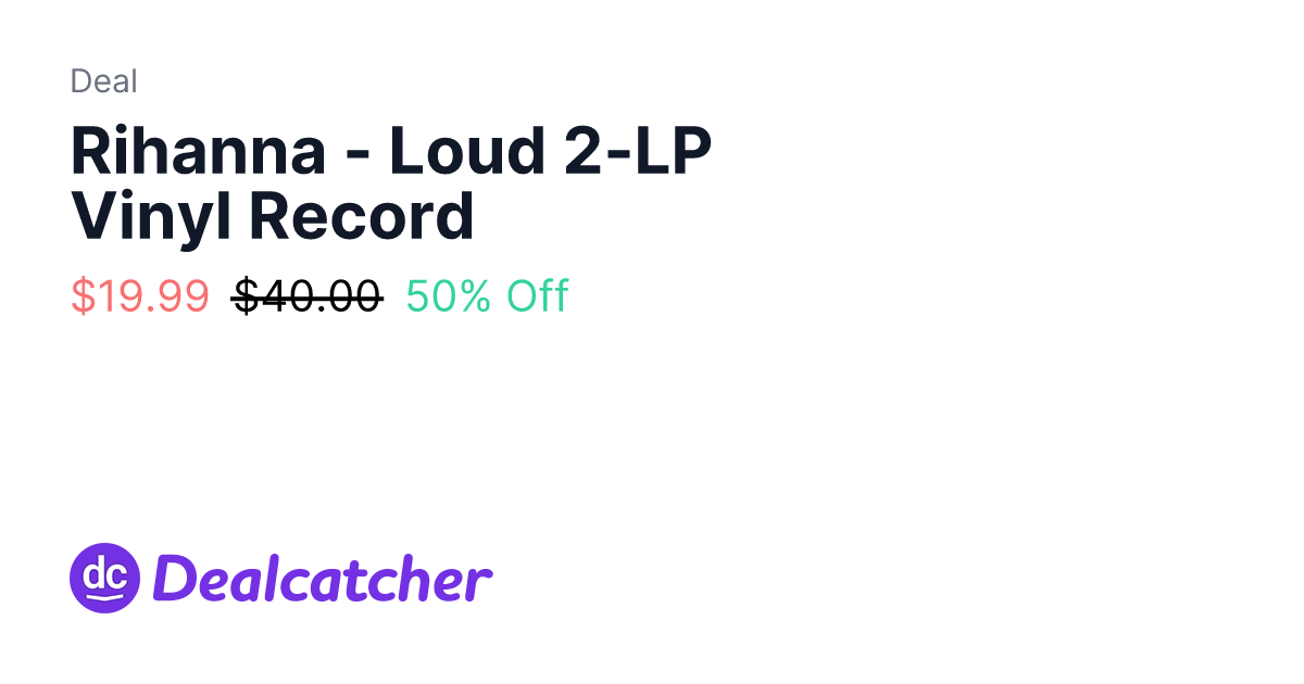 eBay - Rihanna - Loud 2-LP Vinyl Record $19.99