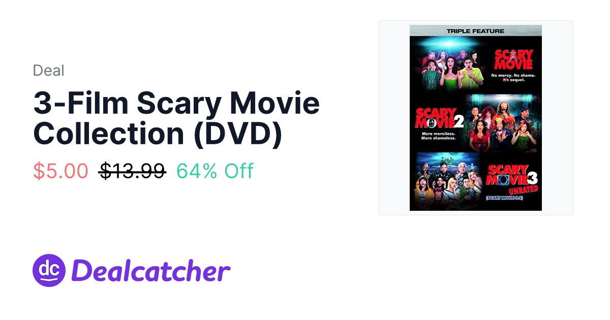 Amazon - 3-Film Scary Movie Collection (DVD) $5.00