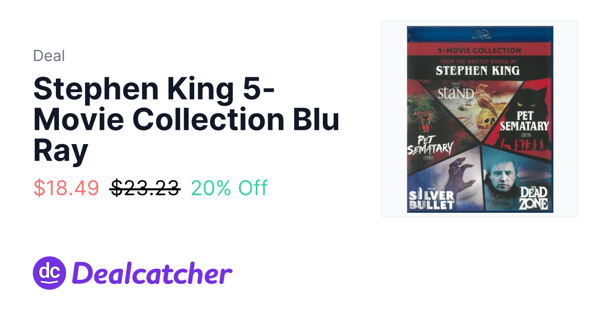 Amazon - Stephen King 5-Movie Collection Blu Ray $18.49